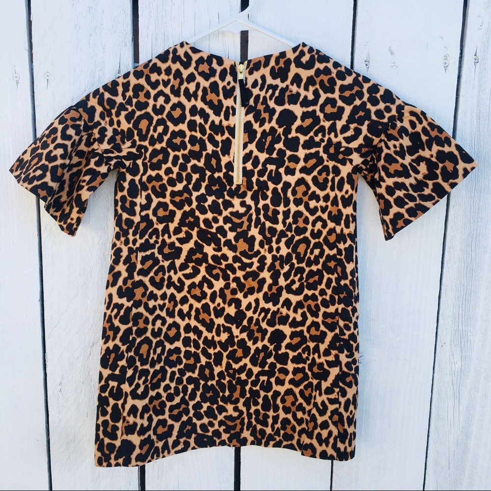 Crewcuts Shift Dress In Sandy Leopard - Picture 3 of 6